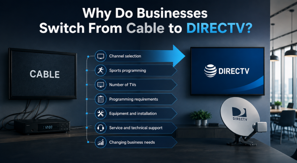 Why do businesses switch from cable to DIRECTV