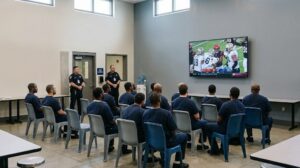 correctional dayroom TV viewing